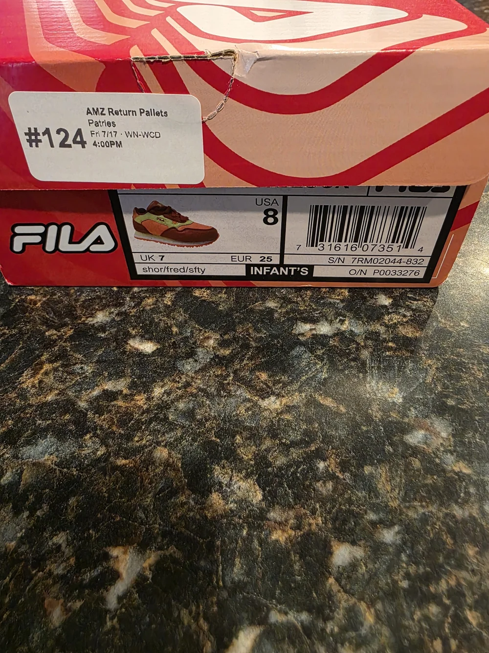 Fila Kids' Neon Orange & Pink Athletic Sneakers
